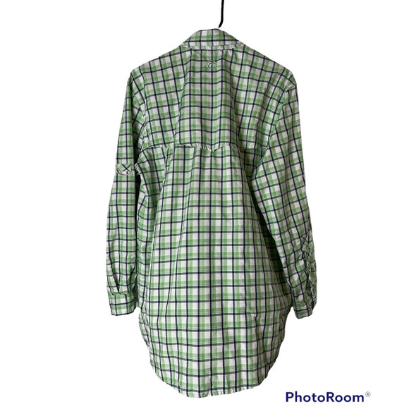 Magellan Outdoor  Fish Gear Shirt Loose Fit in Green and Blue Plaid Size Medium - Picture 3 of 6